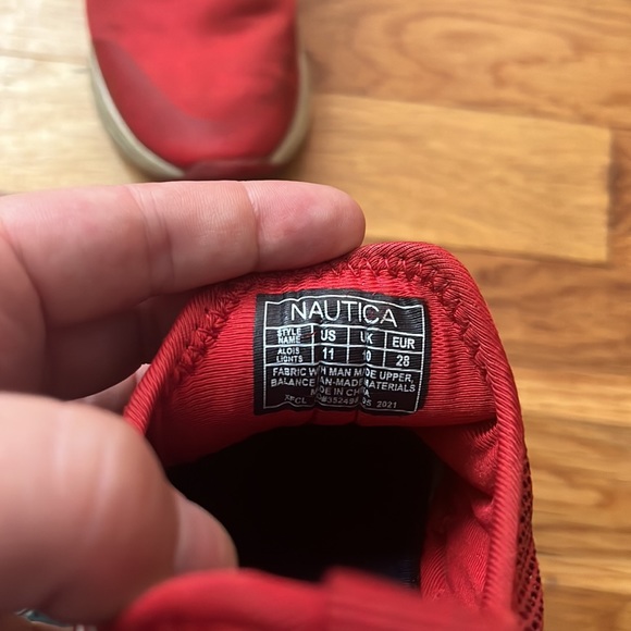 3/$5๐ท Red Nautica Slip on Light Up Sneakers - Picture 6 of 6